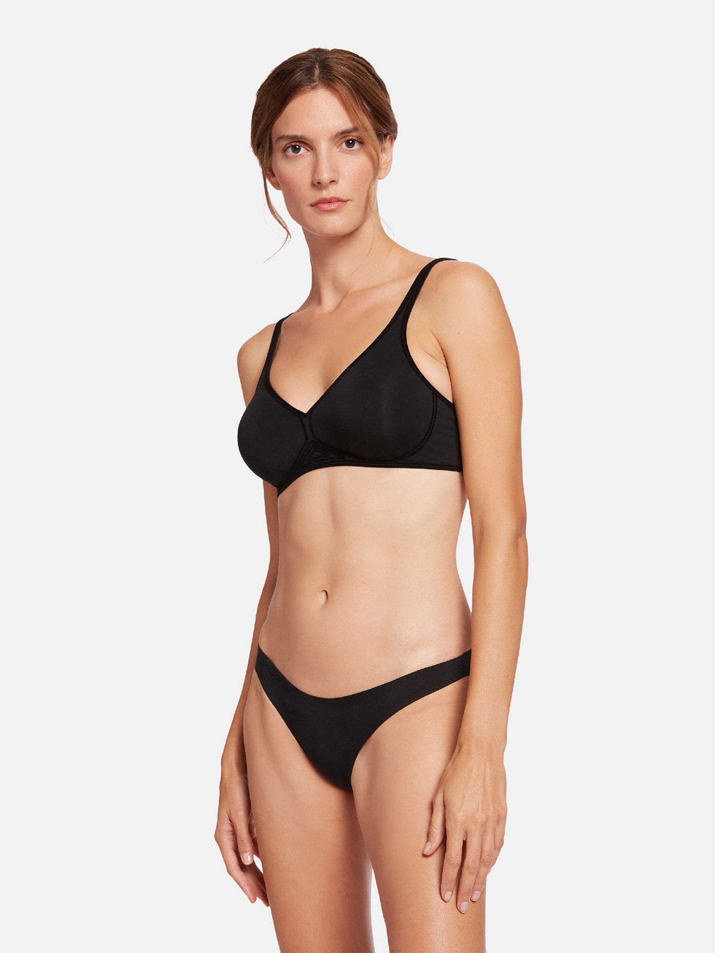 Wolford - Cotton Contour 3W Skin Bra, Frau, black, Größe: 85D von Wolford