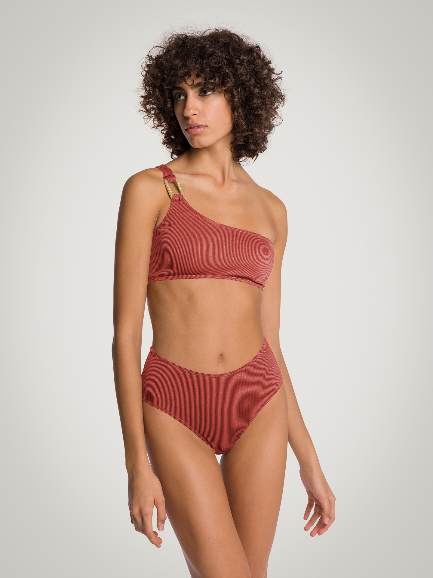 Wolford - Texture One Shoulder Crop Top, Frau, sienna, Größe: XS von Wolford