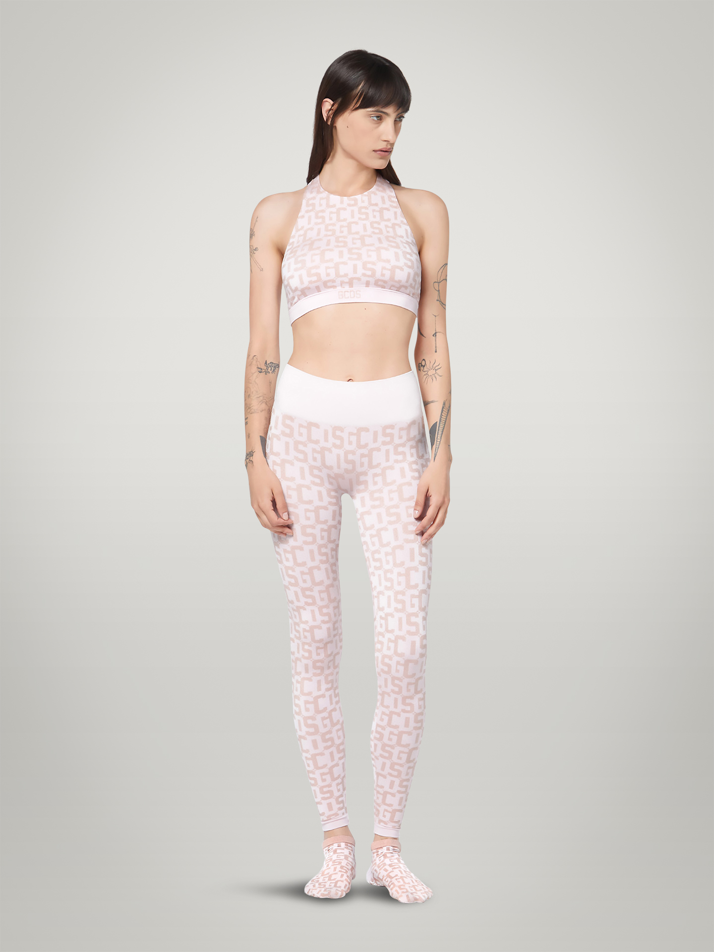 Wolford - Monogram Crop Top, Frau, pink mono, Größe: 2XL von Wolford