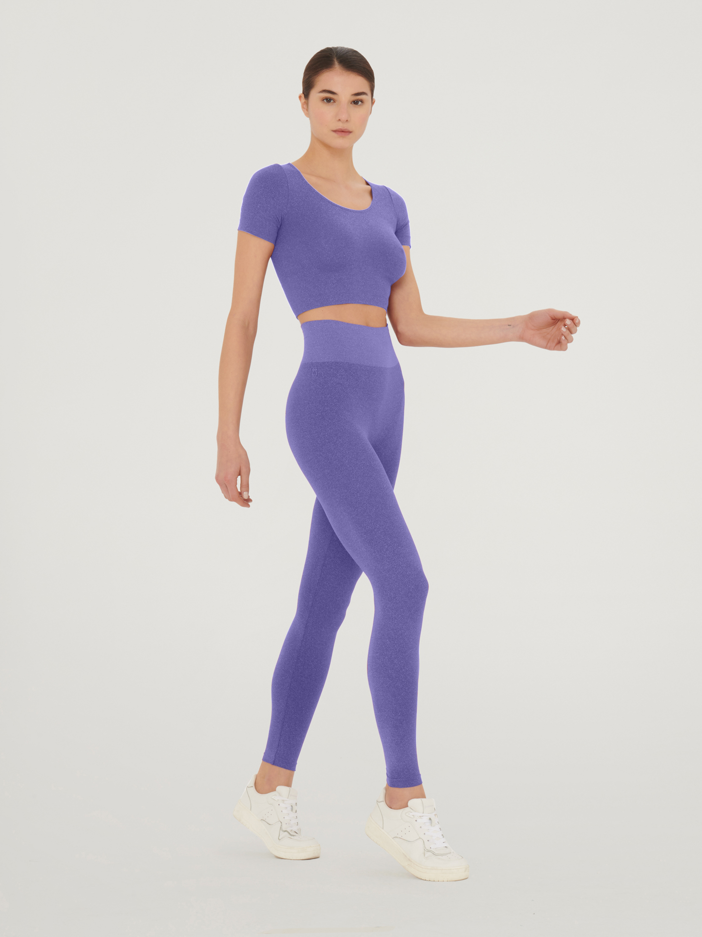 Wolford - Shiny Crop Top, Frau, ultra violet/light aquamarine, Größe: M von Wolford