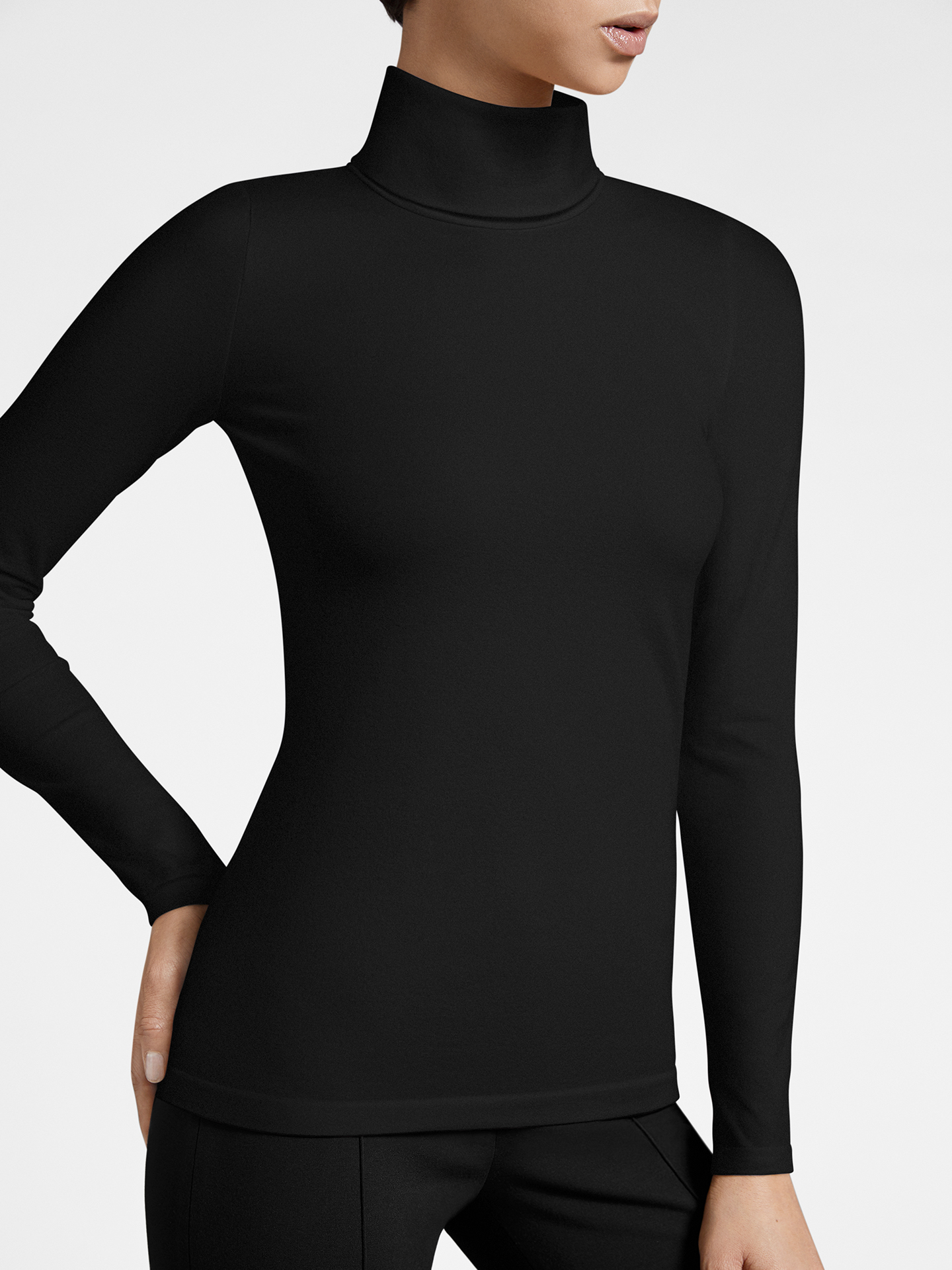 Wolford - Turtleneck Top Long Sleeves, Frau, black, Größe: XS von Wolford