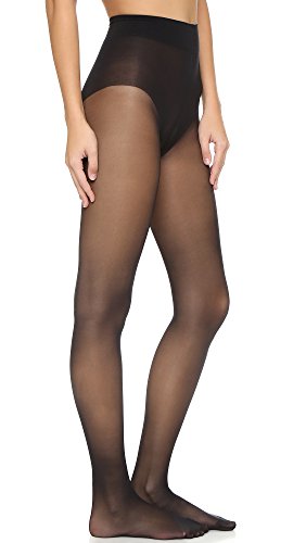 Wolford Damen Pure 10 Strumpfhose, 10 DEN, Schwarz, Large von Wolford