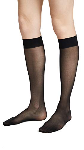 Wolford Damen Individual 10 Knee-Highs Kniestrümpfe, 10 DEN, Schwarz (Black 7005), Small von Wolford