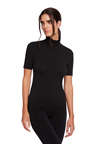 Wolford Damen Aurora Shirt, Frauen Rollkragen-Oberteil,7005 Black,Large (L) von Wolford