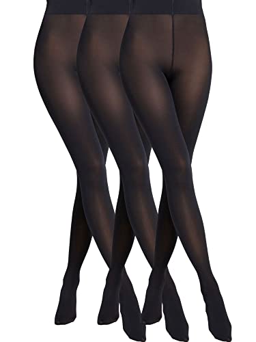 Wolford Damen Blickdichte Strumpfhose Velvet de Luxe 66 3-Pack,66 DEN,Frauen Struempfe,matt,einfarbig,uni,black,L (Large) von Wolford