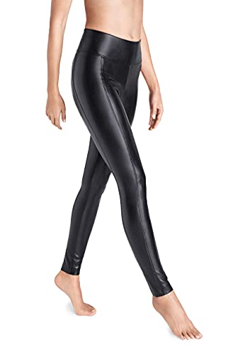 Wolford Damen Edie Forming Leggings,Frauen Stoffhose,Freizeithose,Basic,Leder-Optik,Kunstleder,veganes Leder,enganliegend,Black,40 (40) von Wolford