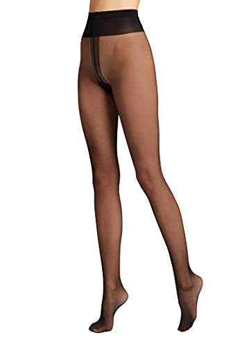 Wolford Damen Individual 10 Back Seam Strumpfhose, 10 DEN, Schwarz (Black 7005), Small von Wolford