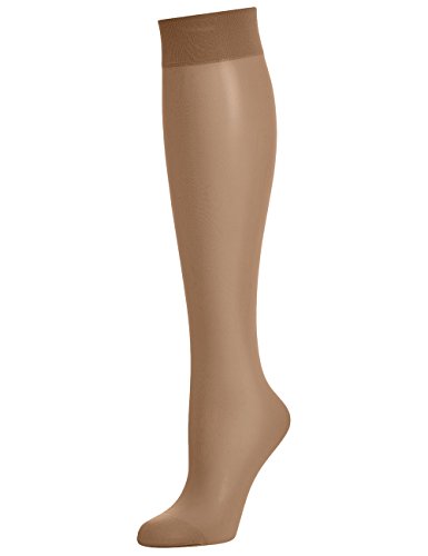 Wolford Damen Individual 10 Knee-Highs Kniestrümpfe, 10 DEN, Beige (Caramel 4004), Medium von Wolford