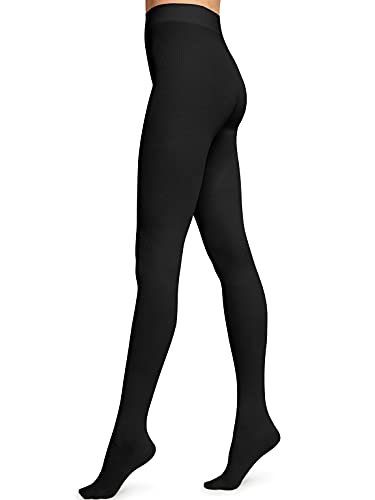 Wolford Mary Cotton Rib Tights-Large-Black von Wolford