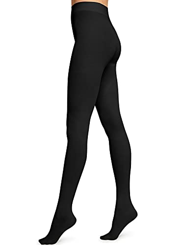 Wolford Mary Cotton Rib Tights-Small-Black von Wolford
