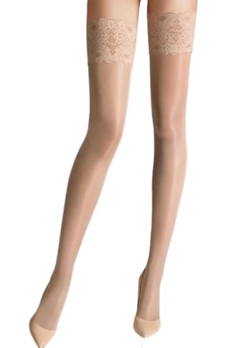 Wolford Damen Satin Touch 20 Stay-Up Strumpfhose, 20 DEN, Beige (Cosmetic 4273), Small von Wolford