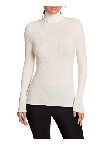 Wolford Damen Merino Fine Rib Pullover ecrue L von Wolford