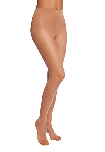 Wolford Damen Pure 10 Strumpfhose, 10 DEN, Braun (Gobi 4365), Small von Wolford