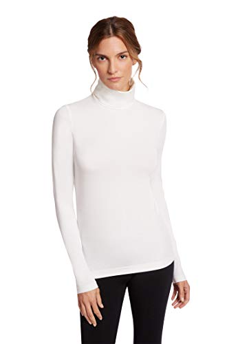 Wolford Damen Rollkragen-Pullover Aurora Top Long Sleeves,Frauen hochgeschlossen,enganliegend,figurbetont,weich,White,S (Small) von Wolford