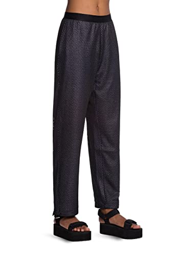 Wolford Damen Stoffhose Net Overlay Trousers,Frauen Businesshose,gerades,weites Bein,Indigo Berry/Black,M (Medium) von Wolford