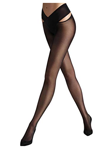 Wolford Damen Individual 12 Stay-Hip Strumpfhose, 10 DEN, Schwarz (Black 7005), Medium von Wolford