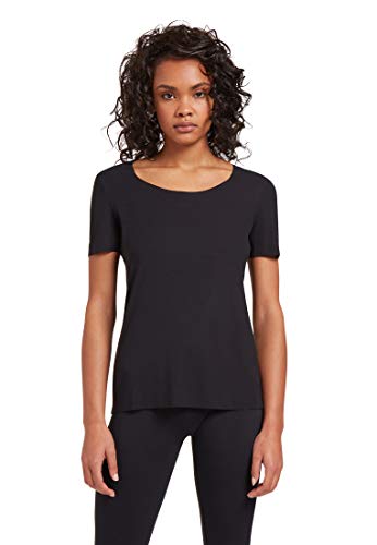 Wolford Damen T-Shirt Rundhals Aurora Pure Top Short Sleeves,Frauen Basic Tshirt,Kurzarm,Black,M (Medium) von Wolford