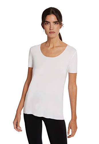 Wolford Damen T-Shirt Rundhals Aurora Pure Top Short Sleeves,Frauen Basic Tshirt,Kurzarm,White,M (Medium) von Wolford