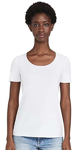 Wolford Damen T-Shirt Rundhals Aurora Pure Top Short Sleeves,Frauen Basic Tshirt,Kurzarm,White,S (Small) von Wolford