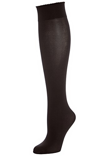 Wolford Damen Velvet de Luxe 50 Knee-Highs Kniestrümpfe, 50 DEN, Schwarz (Nearly Black 7212), Small von Wolford