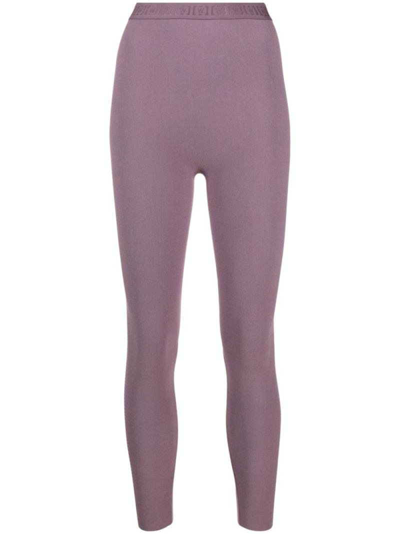 Wolford High-Waist-Leggings mit Logo - Violett von Wolford