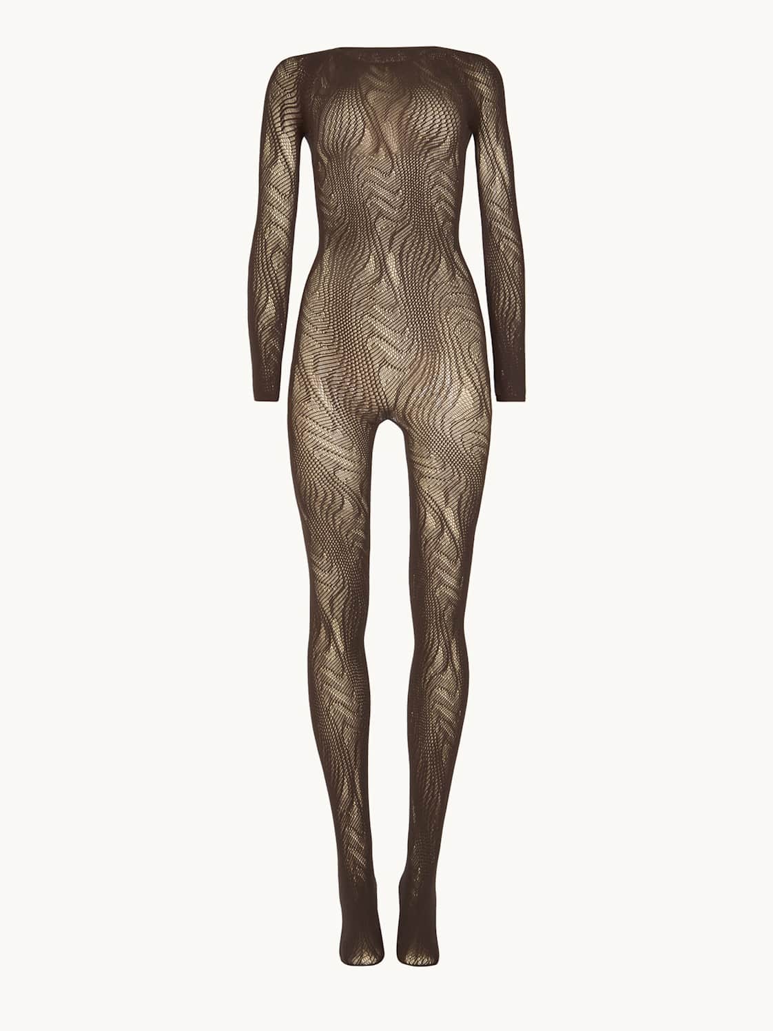 Wolford Hose Snake Net Catsuit braun von Wolford