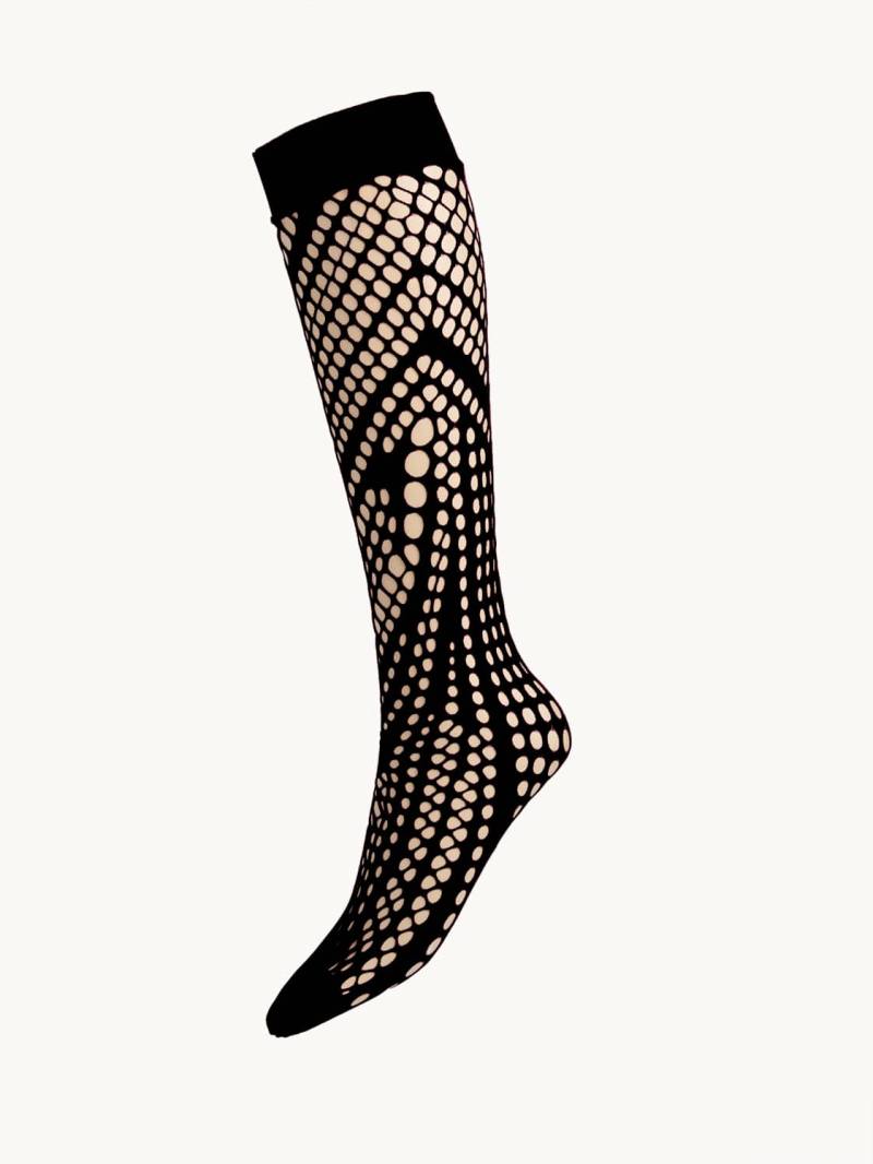 Wolford Kniestrumpf Organic Net Knee-Highs schwarz von Wolford