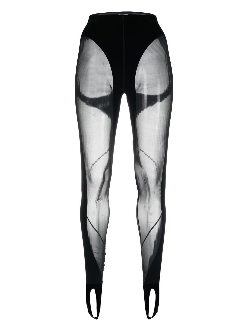 Mugler x Wolford Leggings mit Steg - Schwarz von Mugler