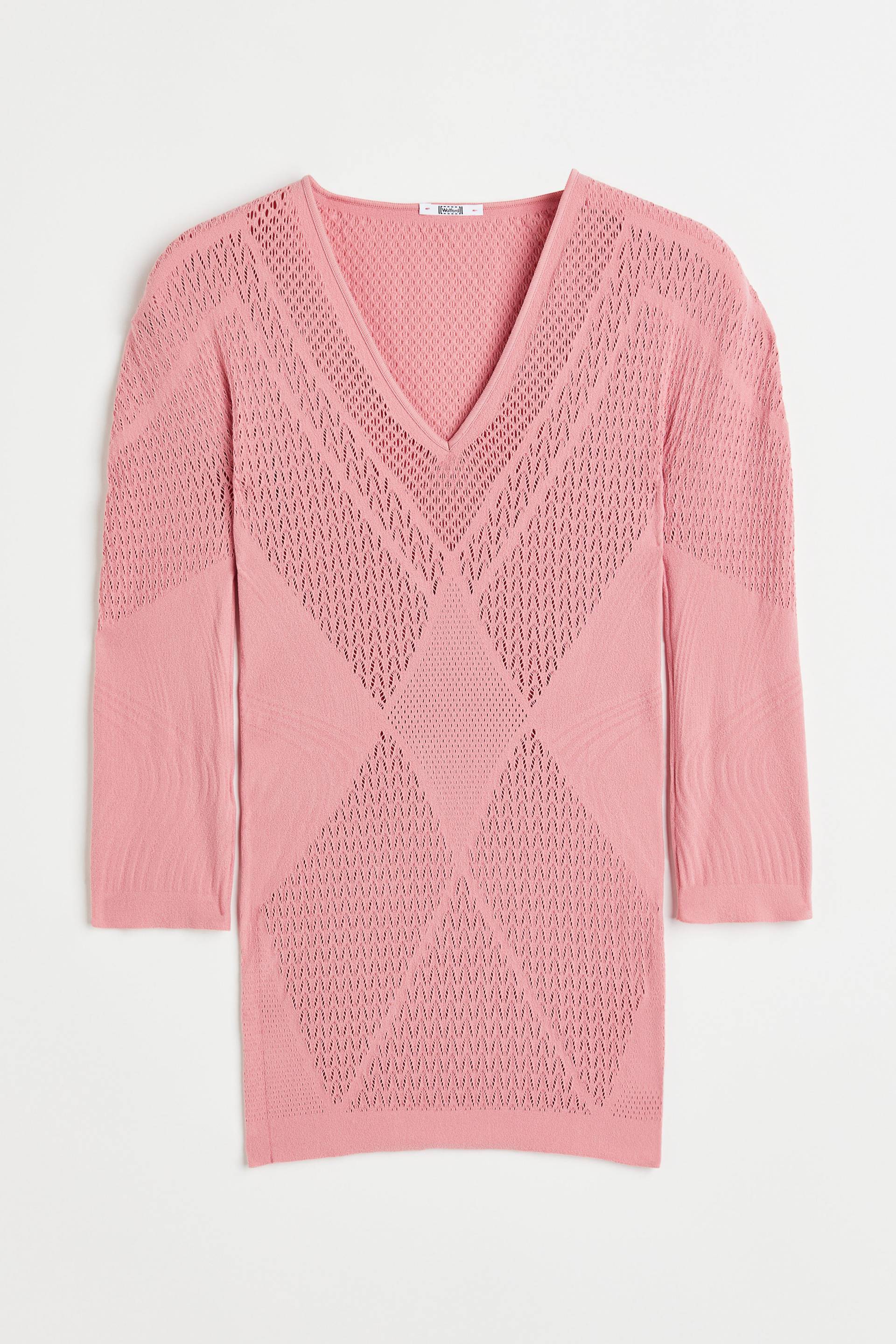 Wolford Romance Net Top Long Sleeves Pink, Tops in Größe L von Wolford