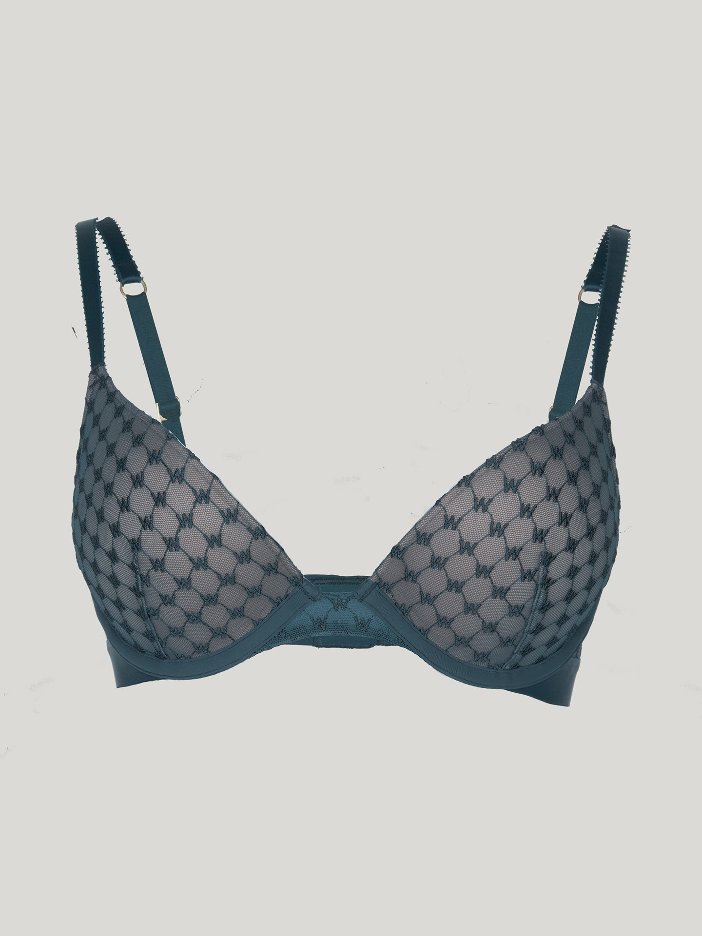 Wolford - Sheer Logo Push-Up Bra, Frau, emerald, Größe: 85B von Wolford