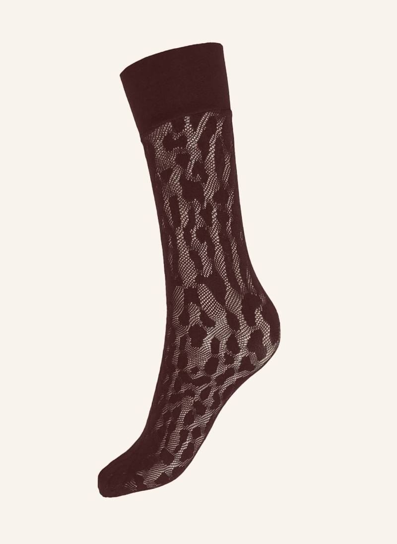 Wolford Socken Reptile Net Socks braun von Wolford