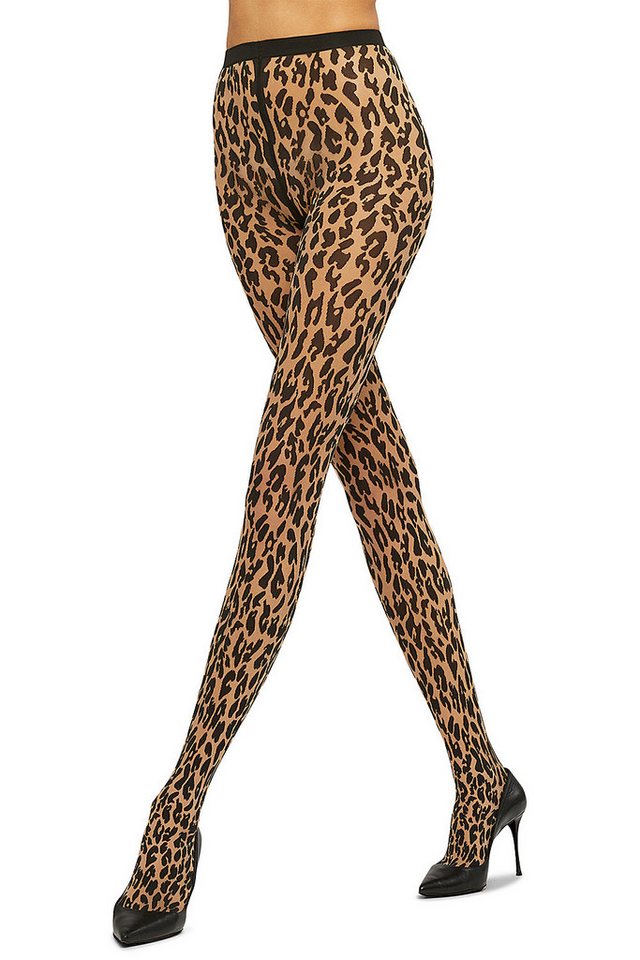 Wolford Strumpfhose Leo Tights 20 DEN (1 St) Animal Print eingestrickter Bund von Wolford