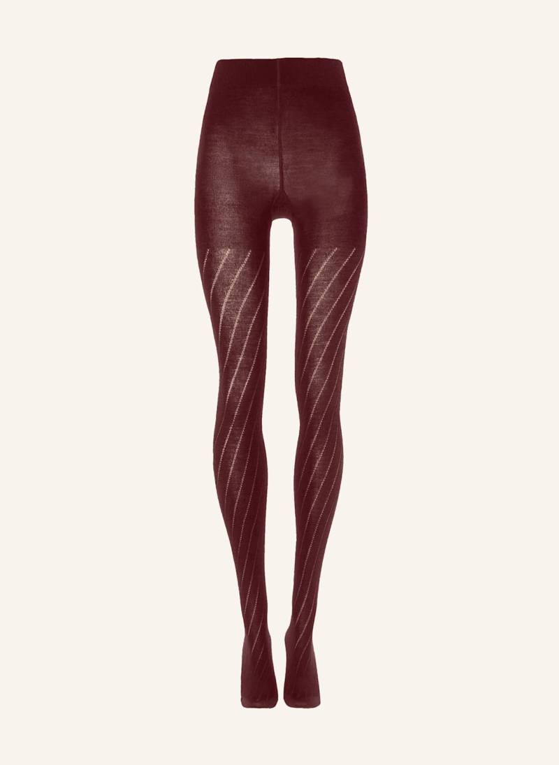 Wolford Strumpfhose Merino Dot Tights rot von Wolford
