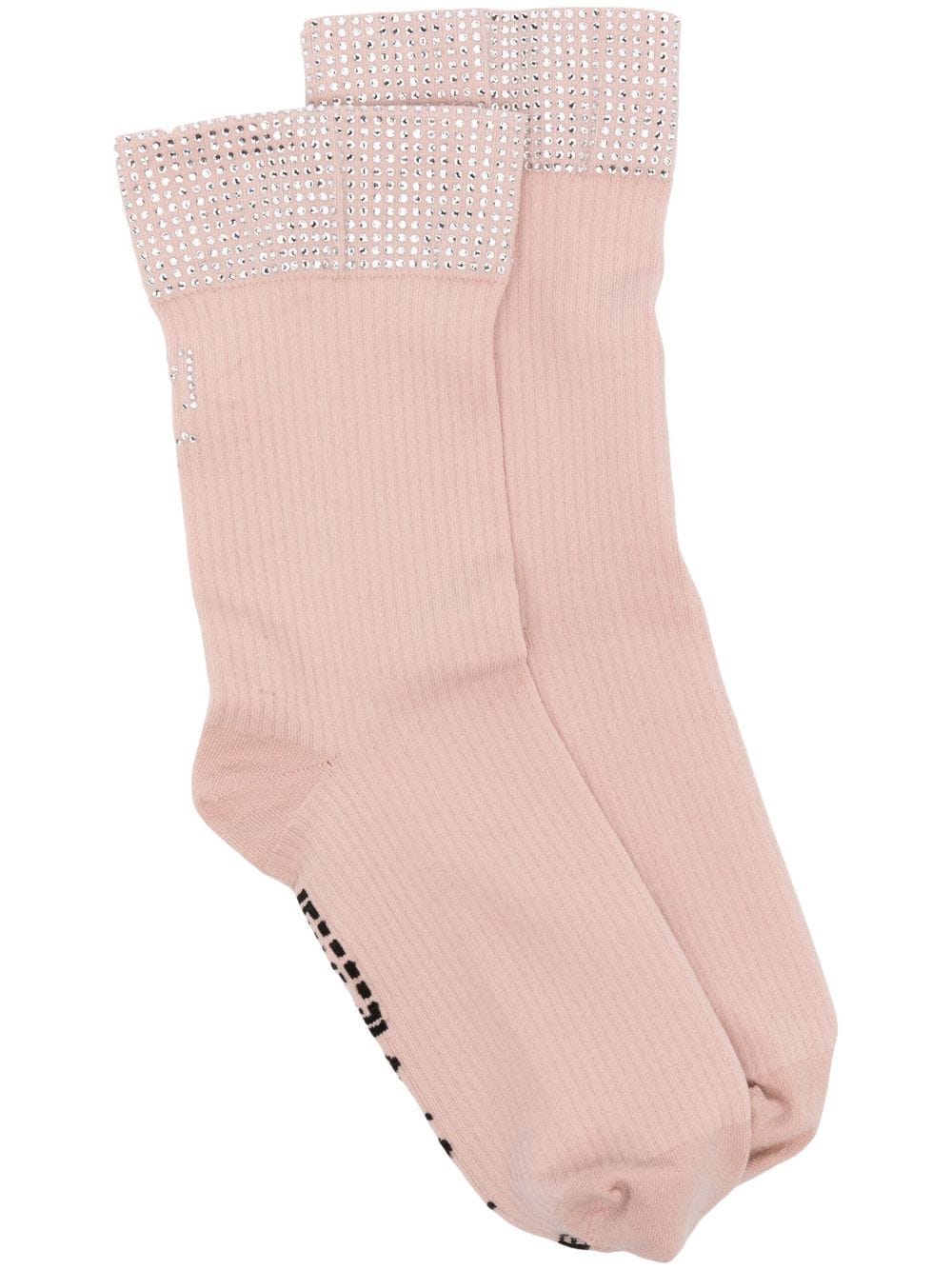 Wolford x Sergio Rossi Socken mit Kristallen - Rosa von Wolford