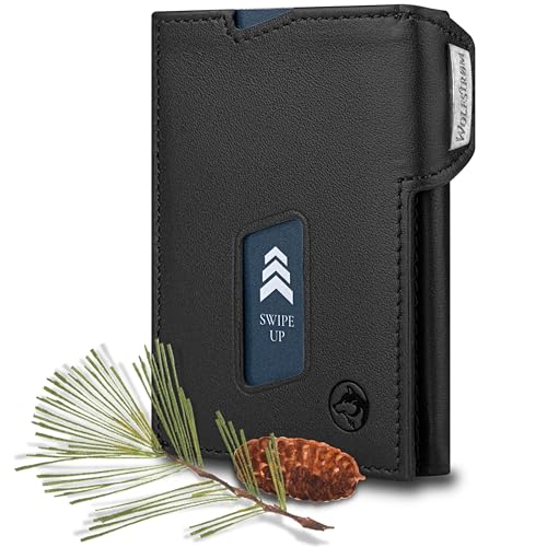 Wolfstrøm Slim Wallet mit Münzfach 'Ludvig' I 7+1 Karten Mini Geldbörse I RFID Blocker I Damen Herren Portemonnaie Klein I Credit Card Holder Geldbeutel – Classic Black Wolfstrøm Slim Wallet mit Münzfach 'Ludvig' I 7+1 Karten Mini Geldbörse I RFID Blocker I Damen Herren Portemonnaie Klein I Credit Card Holder Geldbeutel – Classic Black von Wolfstrøm