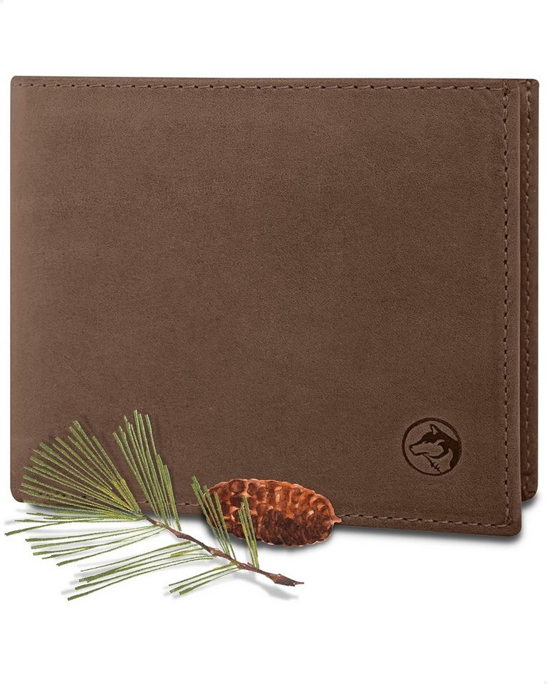 Wolfstrøm Geldbörse Herren Leder 'Nørge' – Tri-Fold Herren-Portemonnaie RFID-Blocker (NØRGE STANDARD: B-11 x T-1,9 x H-8,8 cm - Platz für 6 Karten & Scheine bis 100 €, Design in Germany, Made in Europe, Handmade / Handgefertigt), Vollnarbenleder, Handarbeit von Wolfstrøm