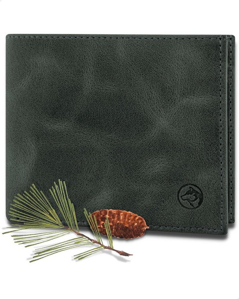 Wolfstrøm Geldbörse Herren Leder 'Nørge' – Tri-Fold Herren-Portemonnaie RFID-Blocker (NØRGE XL: B-11,8 x T-2,1 x H-9,5 cm - Platz für 8 Karten & Scheine bis 200 €, Design in Germany, Made in Europe, Handmade / Handgefertigt), Vollnarbenleder, Handarbeit von Wolfstrøm