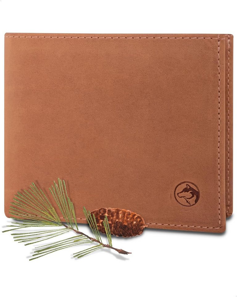 Wolfstrøm Geldbörse Herren Leder 'Nørge' – Tri-Fold Herren-Portemonnaie RFID-Blocker (NØRGE XL: B-11,8 x T-2,1 x H-9,5 cm - Platz für 8 Karten & Scheine bis 200 €, Design in Germany, Made in Europe, Handmade / Handgefertigt), Vollnarbenleder, Handarbeit von Wolfstrøm