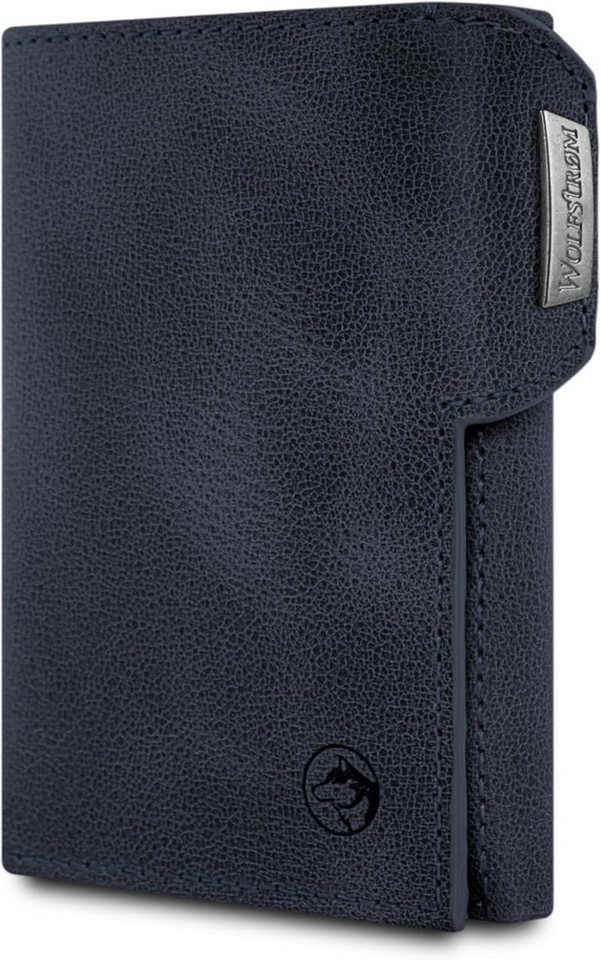 Wolfstrøm Geldbörse 'Svente' Slim Wallet I 11 Karten Mini Geldbörse Unisex mit Münzfach (Handgefertigt, Made in Europe), Handgefertigt in Europa von Wolfstrøm