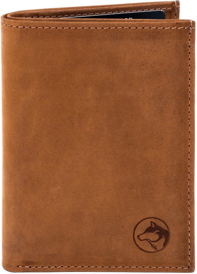 Wolfstrøm Geldbörse 'Sveylå' – Hochformat Wallet mit Münzfach & RFID-Blocker – Leder (Made in Europe, Design in Germany), Mini Wallet von Wolfstrøm