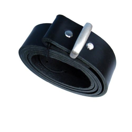 Wolfszeit Wechselgürtel Angelmir aus Rindleder mit Bügel aus Altsilber für 4cm Buckles (135cm) von Wolfszeit