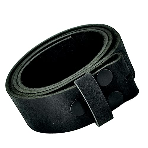 Wolfszeit Wechselgürtel BORGIN für Buckels und Schnalle aus Büffelleder (schwarz USED, 100) von Wolfszeit