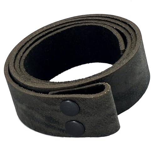 Wolfszeit Wechselgürtel DAINN aus Büffelleder mit Druckknöpfen (grau used, 95) von Wolfszeit