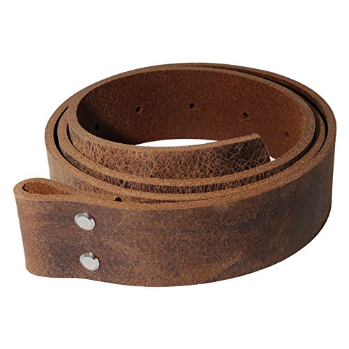 Wolfszeit Wechselgürtel Ivaldi aus Büffelleder in viele Farben für Buckles in USED LOOK (WEA) (80, braun) von Wolfszeit