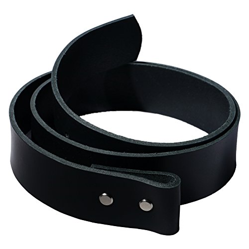 Wolfszeit Wechselgürtel WES aus Rindleder für Deine Buckles (erhältlich von 80cm - 190cm) (180cm, schwarzes Rindleder) von Wolfszeit