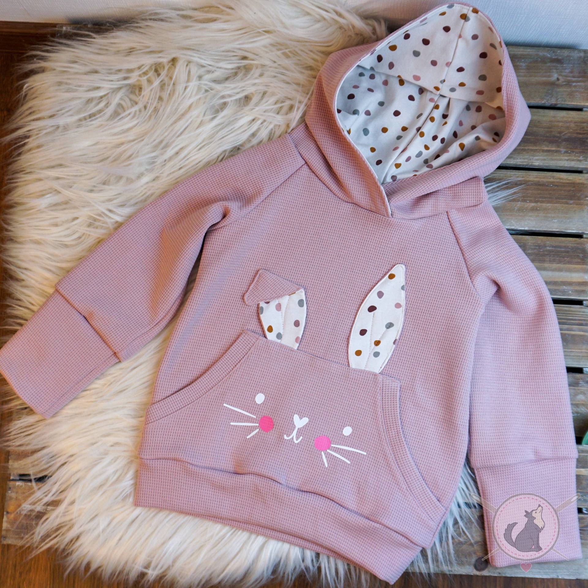 Hasenhoodie, Ostern, Hase, Kinder von WolfundNadel