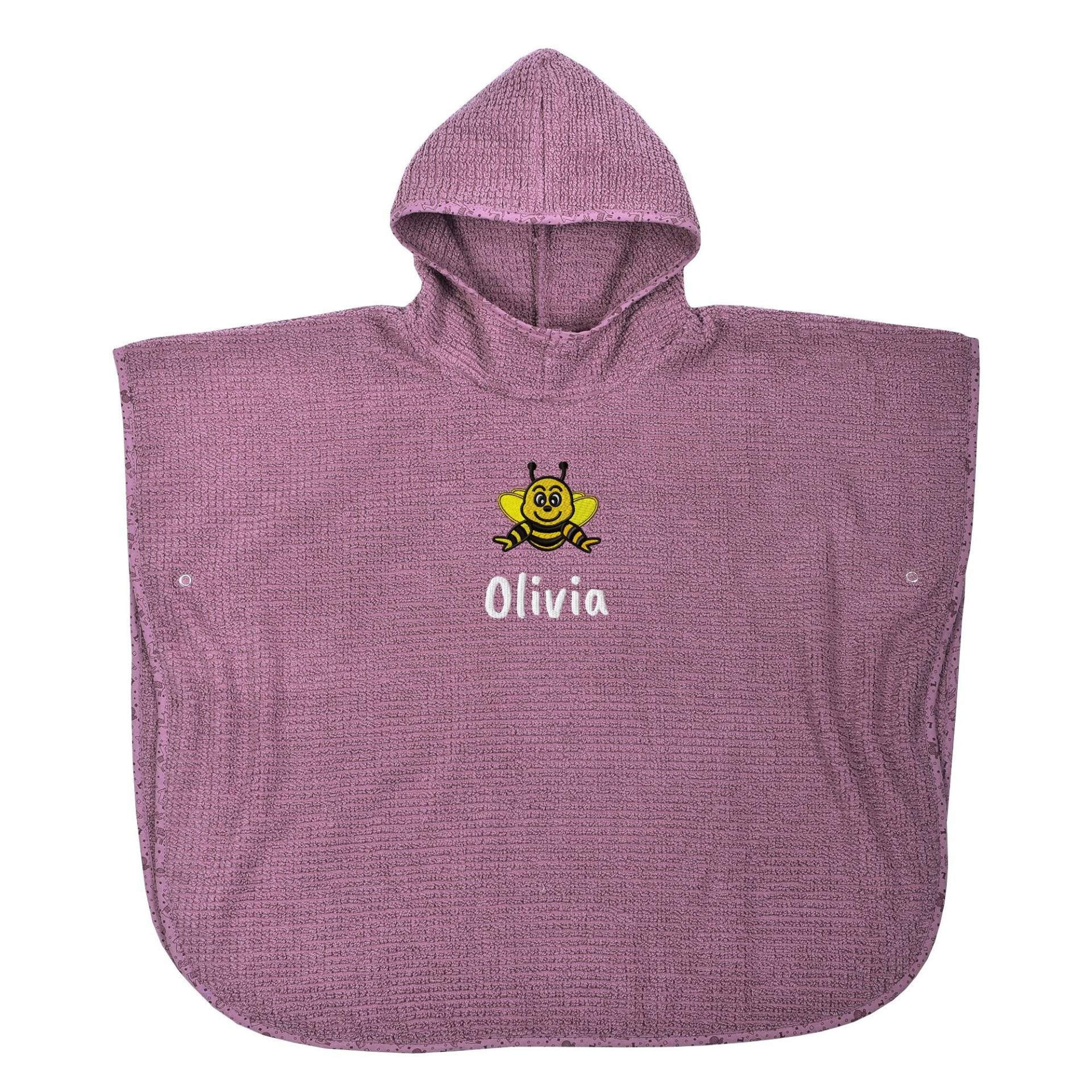 Bio Badeponcho Deluxe Mit Namen Bestickt Mauve Lamas - Poncho Als Geschenk Individualisiert Zum Geburtstag, Taufe Oder Geburt Bio Badeponcho Deluxe Mit Namen Bestickt Mauve Lamas - Poncho Als Geschenk Individualisiert Zum Geburtstag, Taufe Oder Geburt von Wolimbo