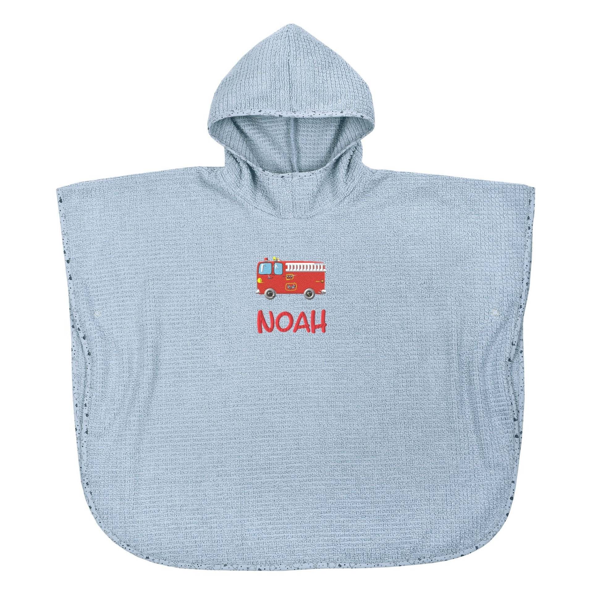 Bio Badeponcho Deluxe Mit Namen Bestickt Stahlblau Wal Motiv - Poncho Als Geschenk Individualisiert Zum Geburtstag, Taufe Oder Geburt Bio Badeponcho Deluxe Mit Namen Bestickt Stahlblau Wal Motiv - Poncho Als Geschenk Individualisiert Zum Geburtstag, Taufe Oder Geburt von Wolimbo