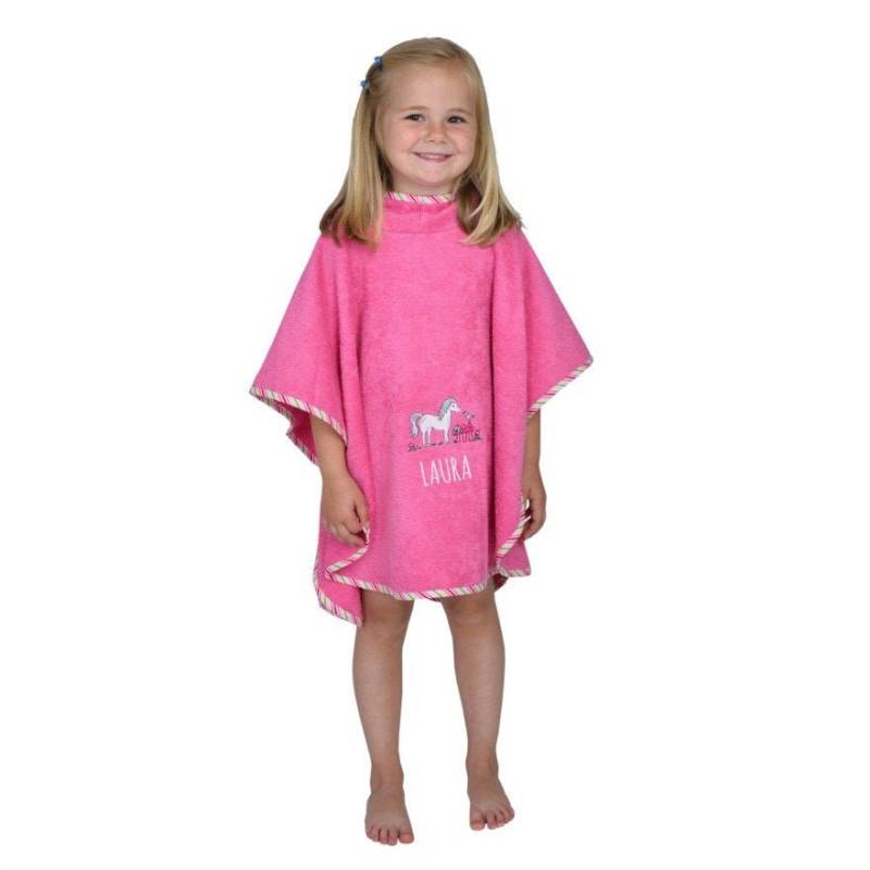 Poncho Pink Mit Kapuze Pferde-Motiv Und Name Bestickt Badeponcho Geschenk Zur Geburt Geburtstag Oder Taufe Poncho Pink Mit Kapuze Pferde-Motiv Und Name Bestickt Badeponcho Geschenk Zur Geburt Geburtstag Oder Taufe von Wolimbo