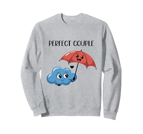 Lächelnde Wolke Und Regenschirm Freunde Glücklich Sweatshirt von Wolke Und Regenschirm Niedlich Glücklich Designs
